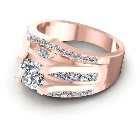 1.40CT Round And Princess And Marquise  Cut Diamonds Engagement Rings