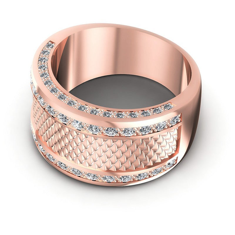 Round Diamonds 0.75CT Diamonds Wedding Band in 18KT Rose Gold