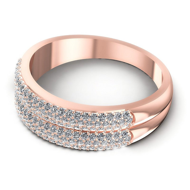 Round Diamonds 0.60CT Diamonds Wedding Band in 18KT Rose Gold