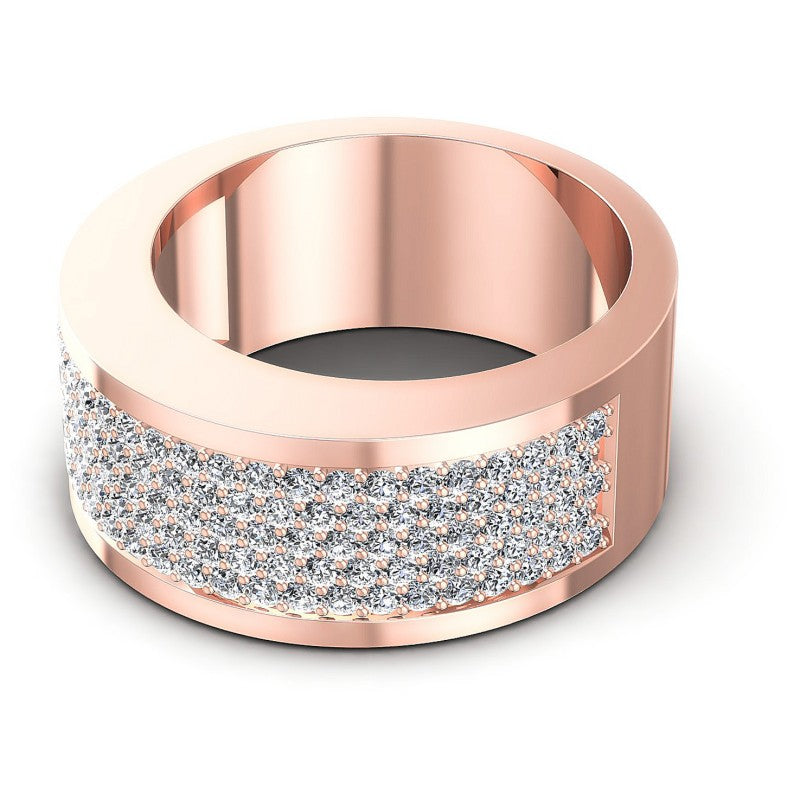 Round Diamonds 1.85CT Diamonds Wedding Band in 18KT Rose Gold