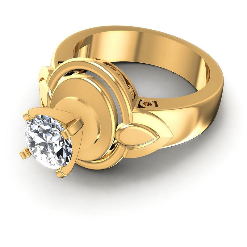 Round Diamonds 0.35CT Solitaire Ring in 14KT Rose Gold