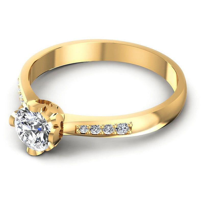 Round Diamonds 0.50CT Engagement Ring in 14KT Rose Gold