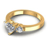 Round and Heart Diamonds 0.75CT Three Stone Ring in 14KT Rose Gold