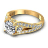Round Diamonds 1.15CT Antique Ring in 14KT Rose Gold