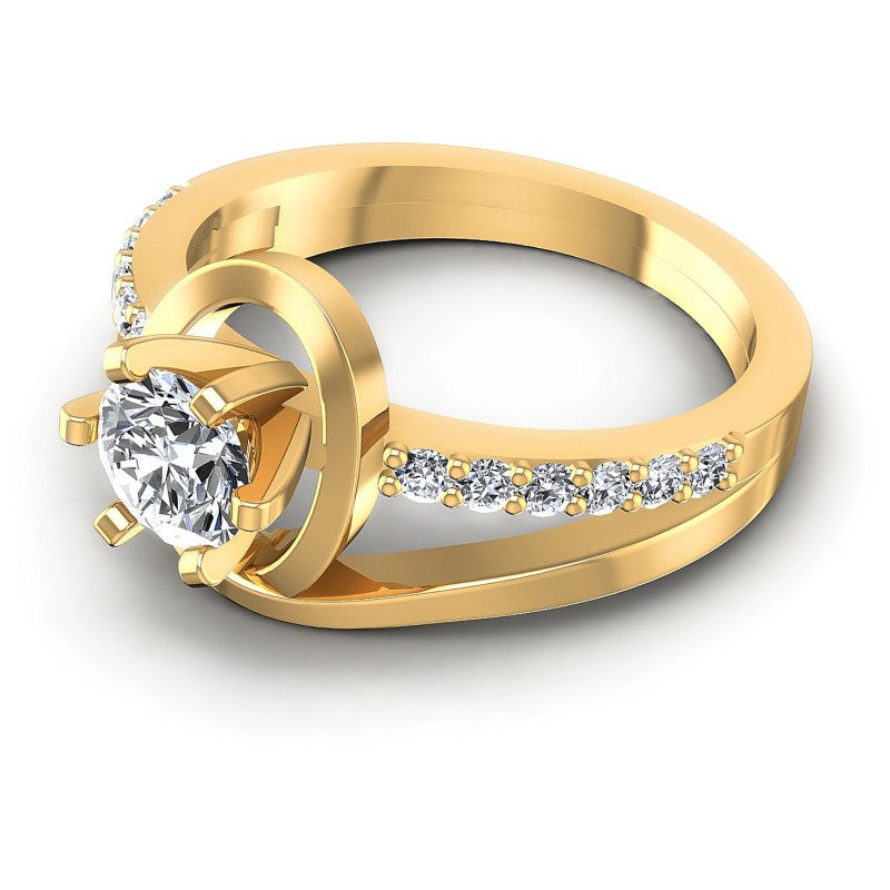 Round Diamonds 0.60CT Engagement Ring in 14KT Rose Gold
