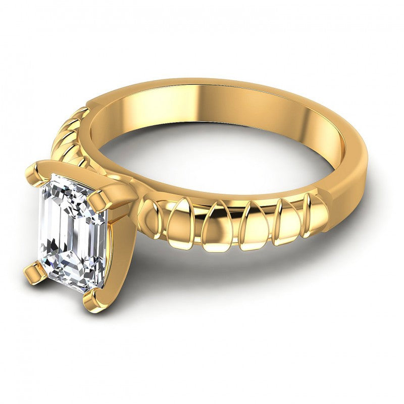 Emerald Diamonds 0.35CT Solitaire Ring in 14KT Rose Gold