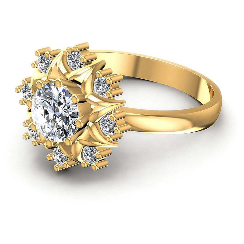 Round Diamonds 0.60CT Engagement Ring in 14KT Rose Gold