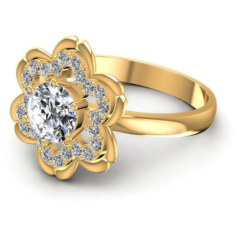Round Diamonds 0.65CT Engagement Ring in 14KT Rose Gold