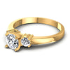 Round Diamonds 0.70CT Three Stone Ring in 14KT Rose Gold