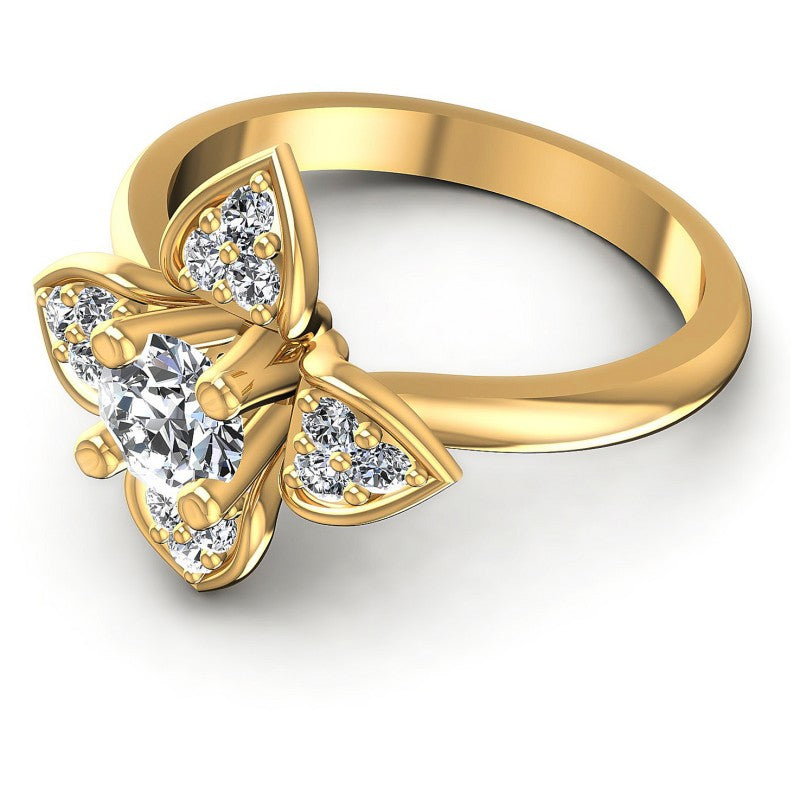 Round Diamonds 0.55CT Engagement Ring in 14KT Rose Gold