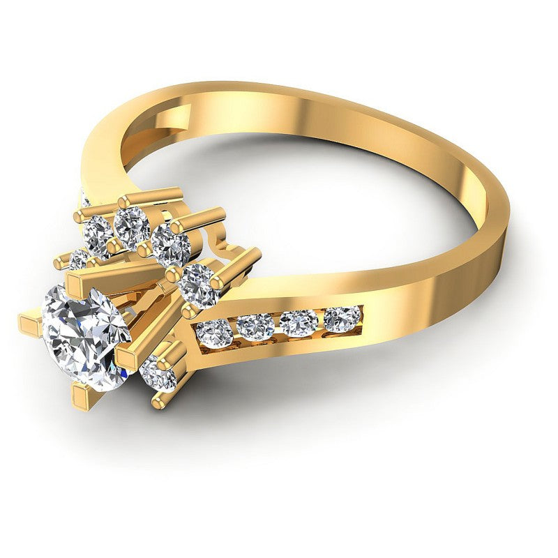 Round Diamonds 0.65CT Engagement Ring in 14KT Rose Gold