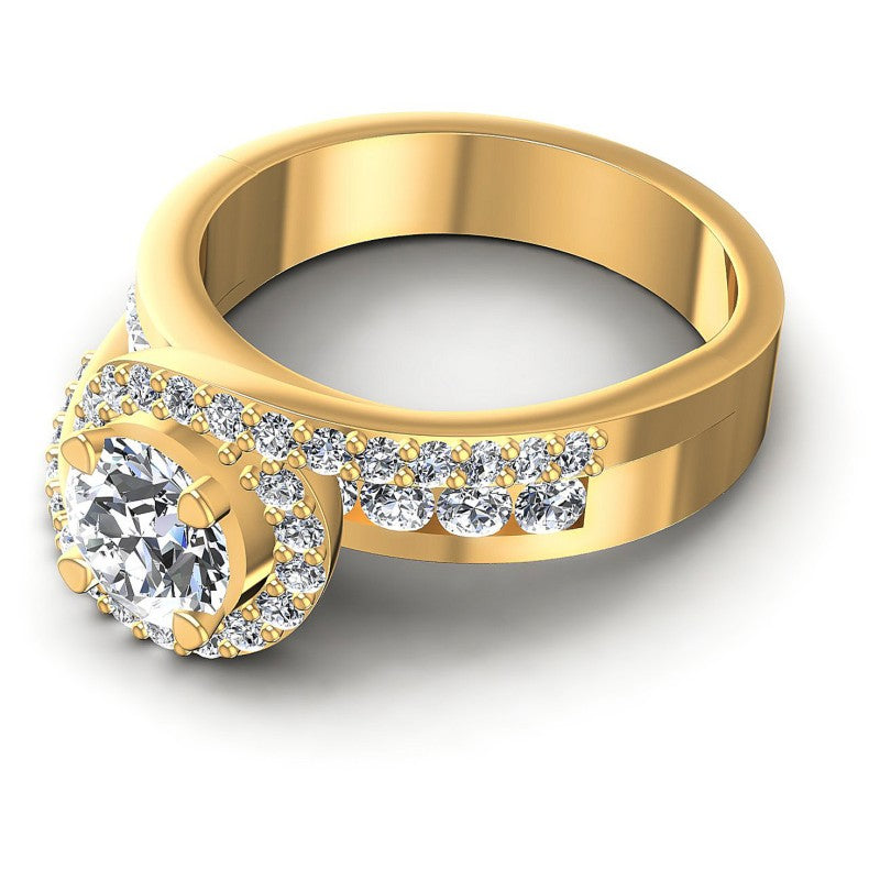 Round Diamonds 1.05CT Engagement Ring in 14KT Rose Gold