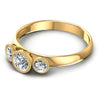 Round Diamonds 0.70CT Three Stone Ring in 14KT Rose Gold