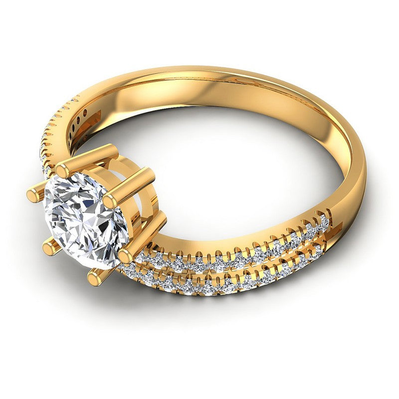 Round Diamonds 0.65CT Engagement Ring in 14KT Rose Gold