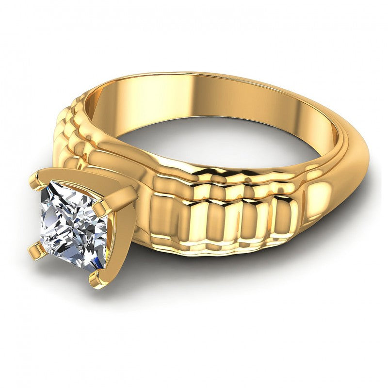 Princess Diamonds 0.35CT Solitaire Ring in 14KT Rose Gold