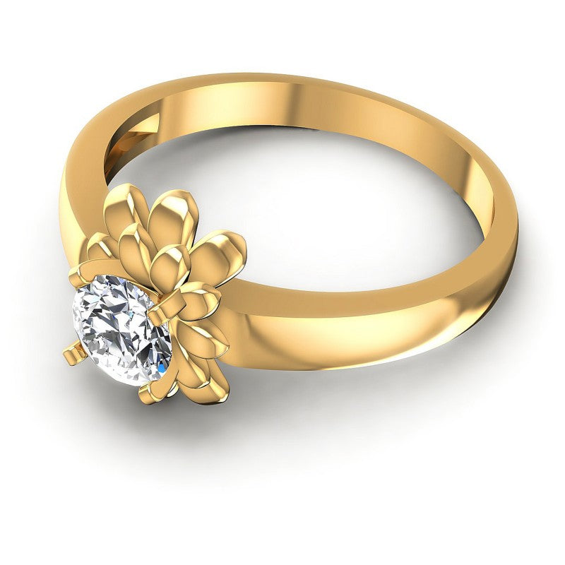 Round Diamonds 0.35CT Solitaire Ring in 14KT Rose Gold