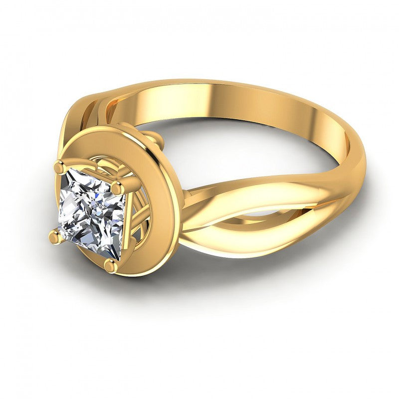 Princess Diamonds 0.35CT Solitaire Ring in 14KT Rose Gold