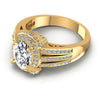 Round and Oval Diamonds 1.85CT Halo Ring in 14KT Rose Gold