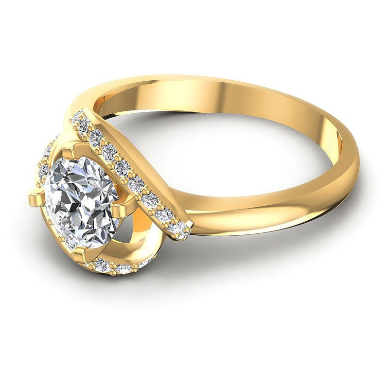 Round Diamonds 0.55CT Engagement Ring in 14KT Rose Gold