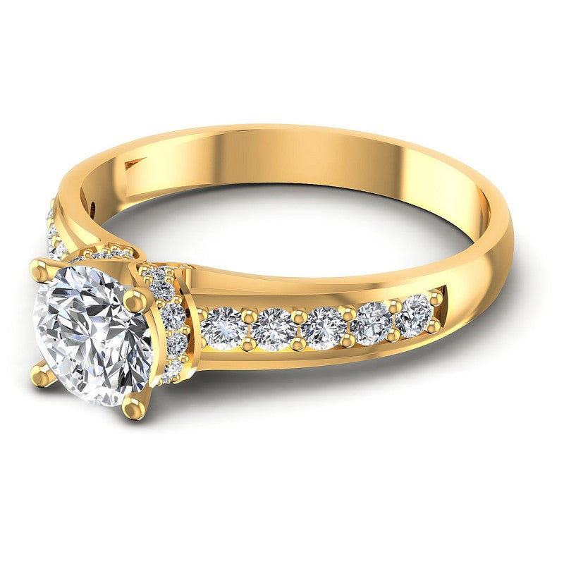 Round Diamonds 0.75CT Engagement Ring in 14KT Rose Gold