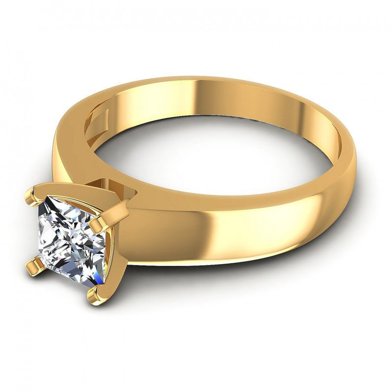 Princess Diamonds 0.35CT Solitaire Ring in 14KT Rose Gold