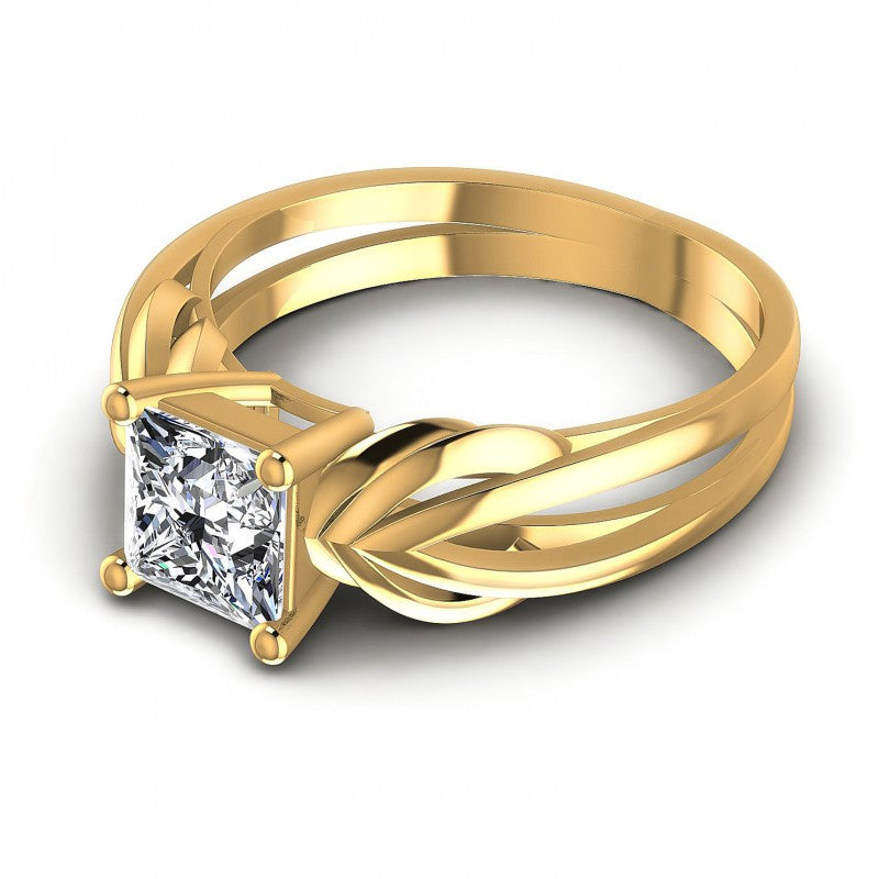 Princess Diamonds 0.35CT Solitaire Ring in 14KT Rose Gold