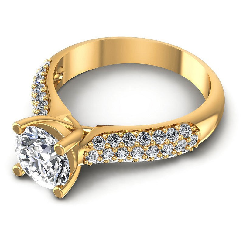 Round Diamonds 0.80CT Engagement Ring in 14KT Rose Gold