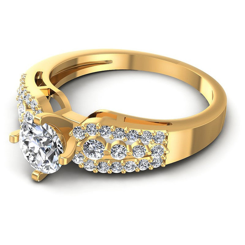 Round Diamonds 0.80CT Engagement Ring in 14KT Rose Gold