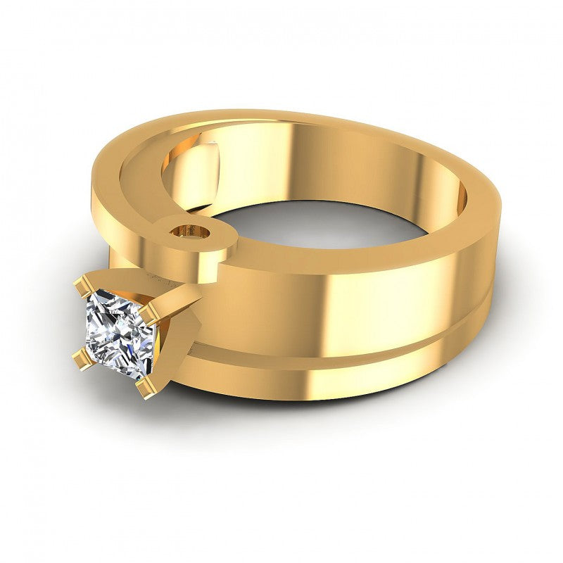 Princess Diamonds 0.35CT Solitaire Ring in 14KT Rose Gold