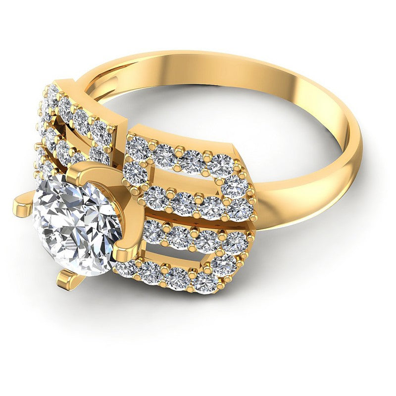 Round Diamonds 1.00CT Engagement Ring in 14KT Rose Gold