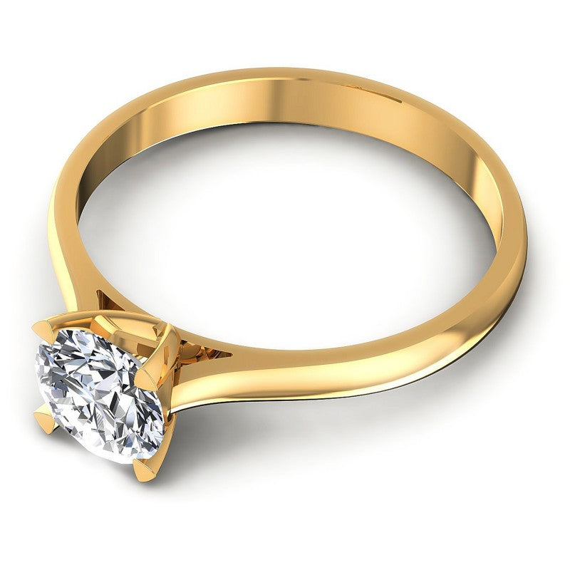 Round Diamonds 0.35CT Solitaire Ring in 14KT Rose Gold