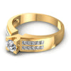 0.85CT Round And Princess  Cut Diamonds Engagement Rings