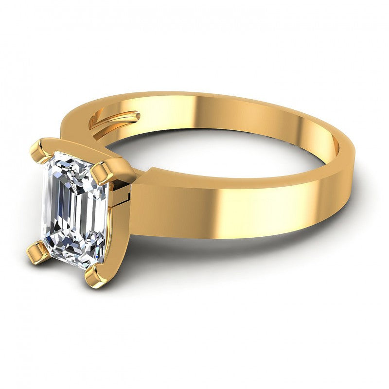 Emerald Diamonds 0.35CT Solitaire Ring in 14KT Rose Gold