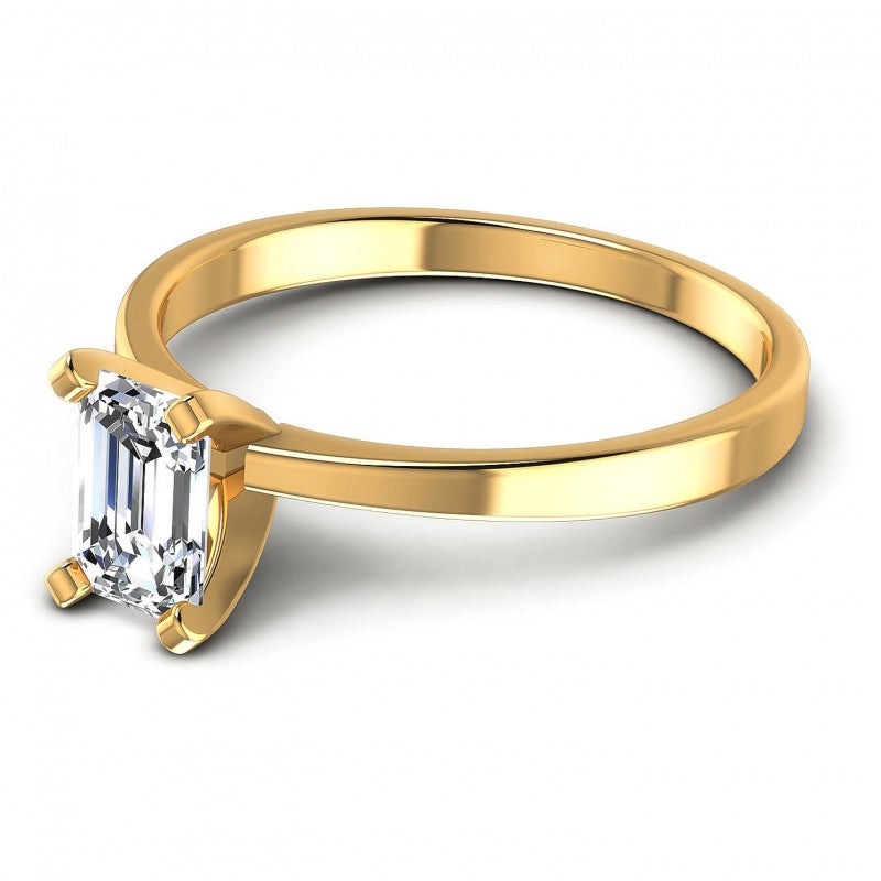 Emerald Diamonds 0.35CT Solitaire Ring in 14KT Rose Gold