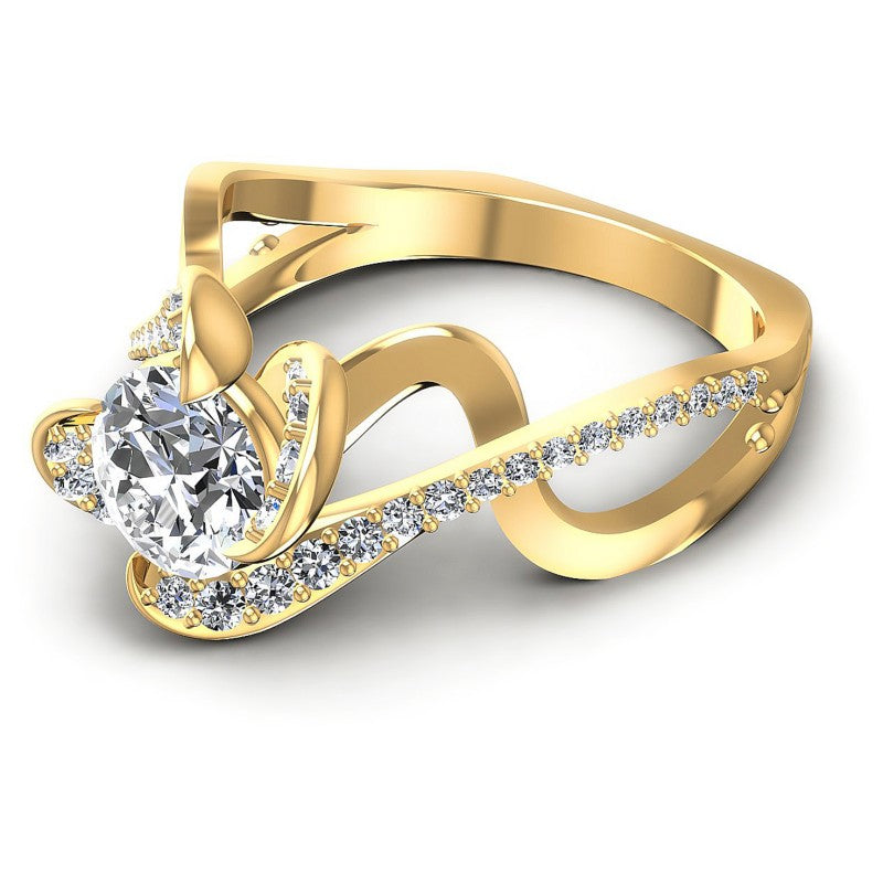Round Diamonds 0.70CT Engagement Ring in 14KT Rose Gold