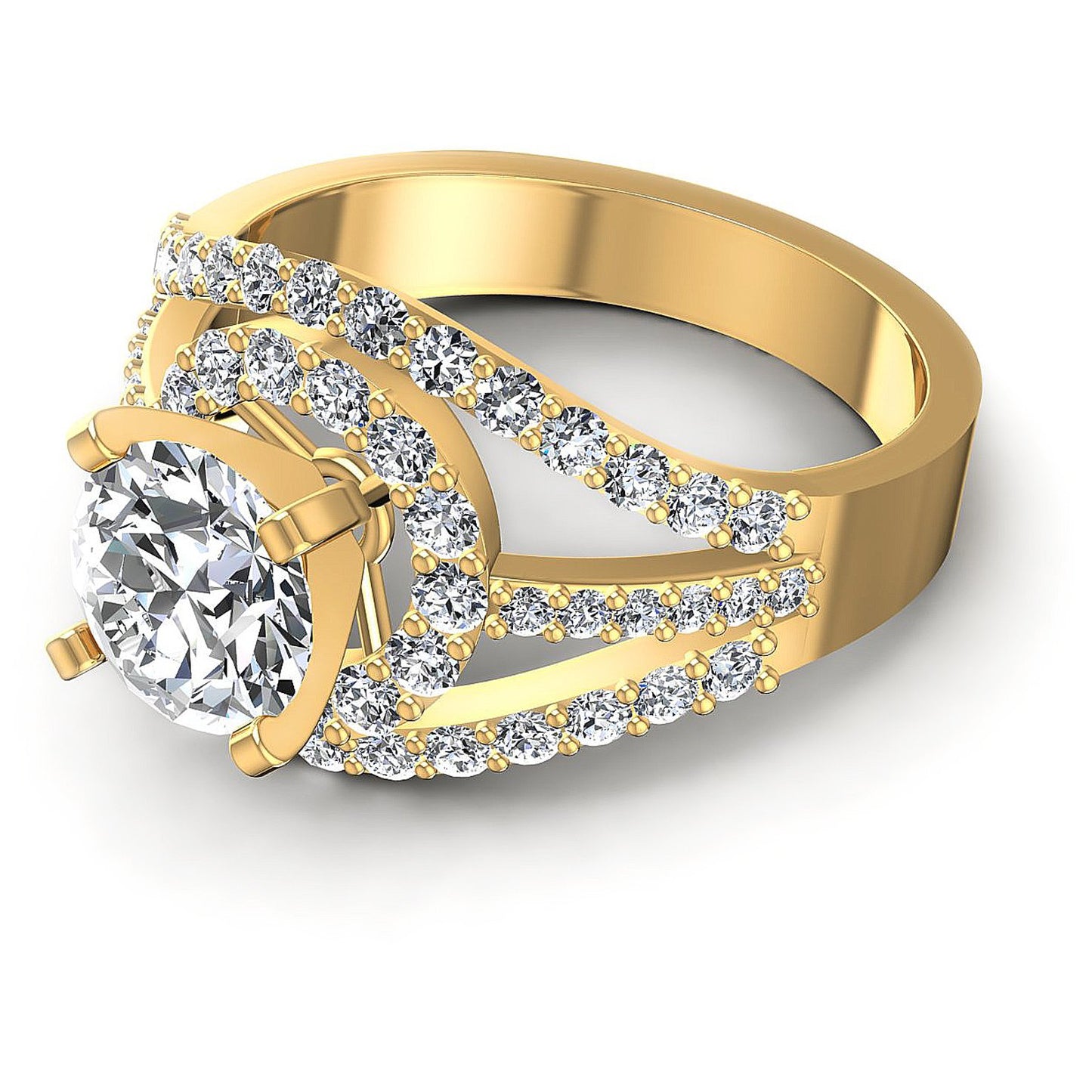 1.15CT Round  Cut Diamonds Engagement Rings
