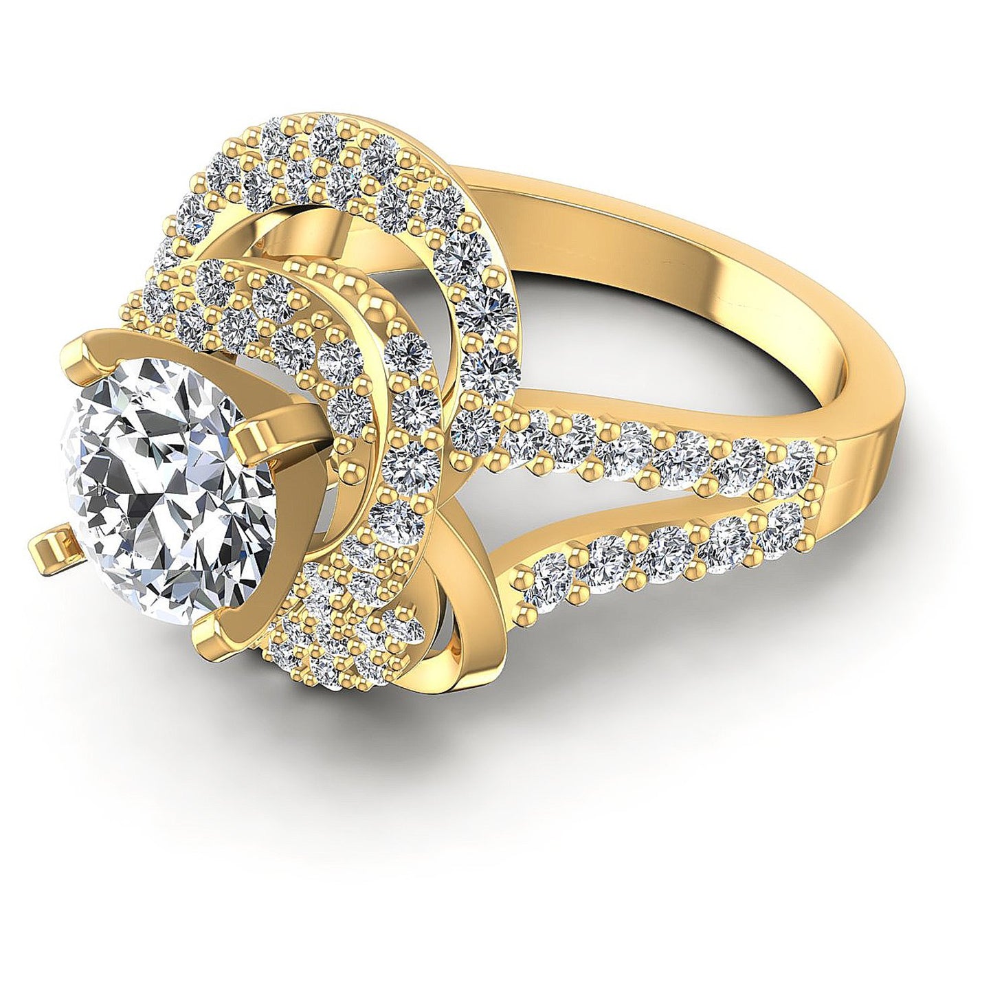 1.10CT Round  Cut Diamonds Engagement Rings