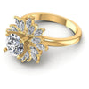 Round and Marquise Diamonds 1.05CT Engagement Ring in 14KT Rose Gold