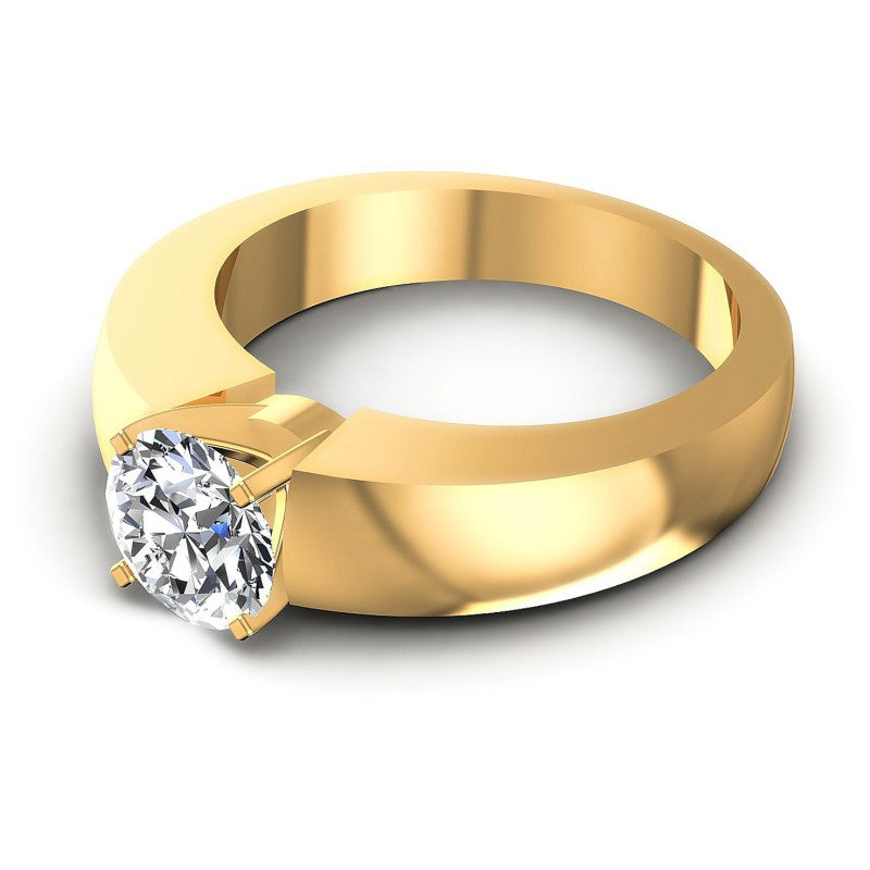Round Diamonds 0.35CT Solitaire Ring in 14KT Rose Gold