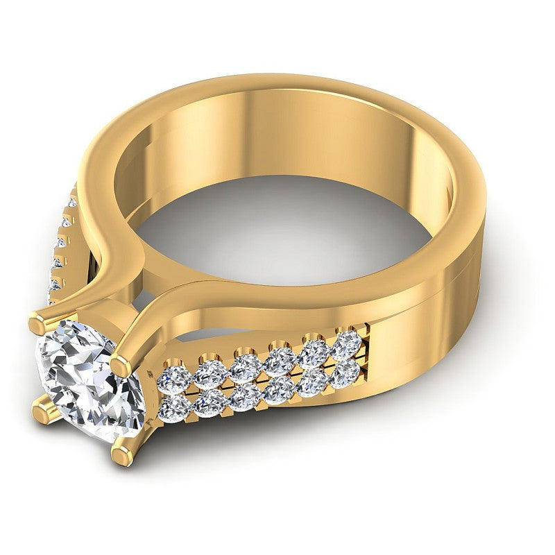 Round Diamonds 0.75CT Engagement Ring in 14KT Rose Gold