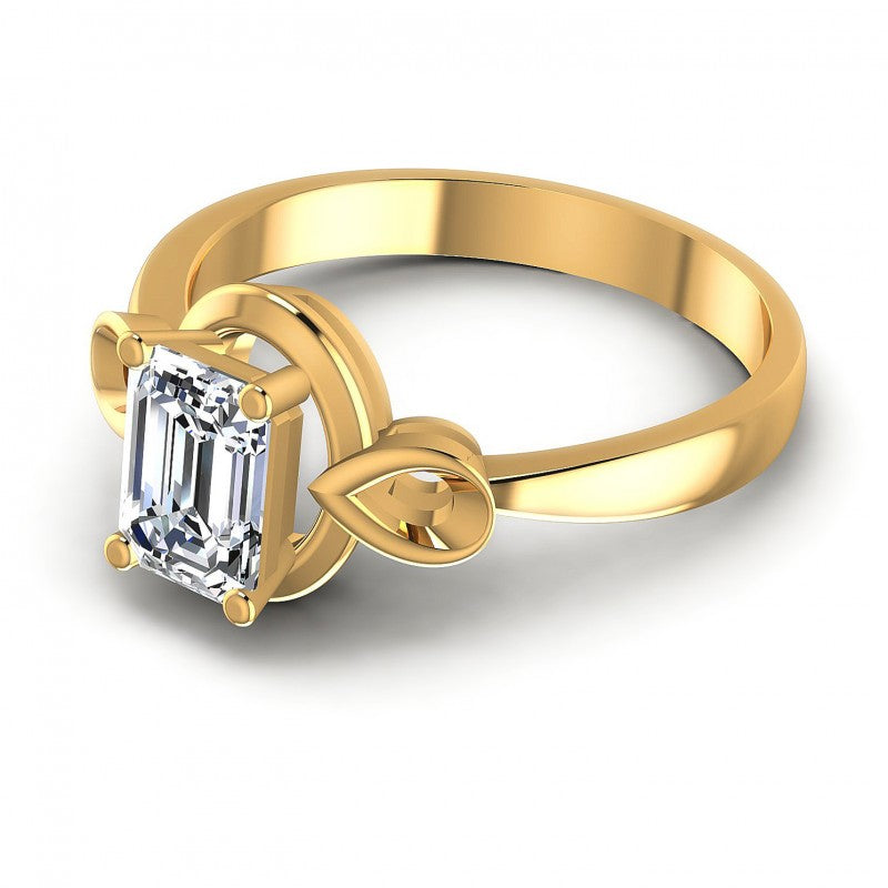 Emerald Diamonds 0.35CT Solitaire Ring in 14KT Rose Gold