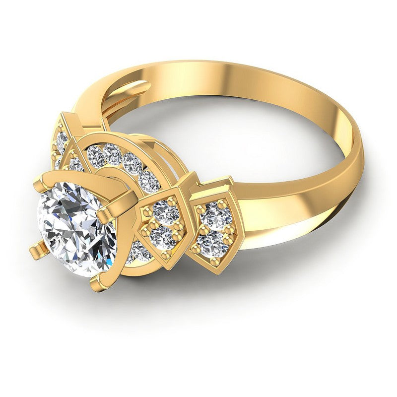 Round Diamonds 0.75CT Engagement Ring in 14KT Rose Gold