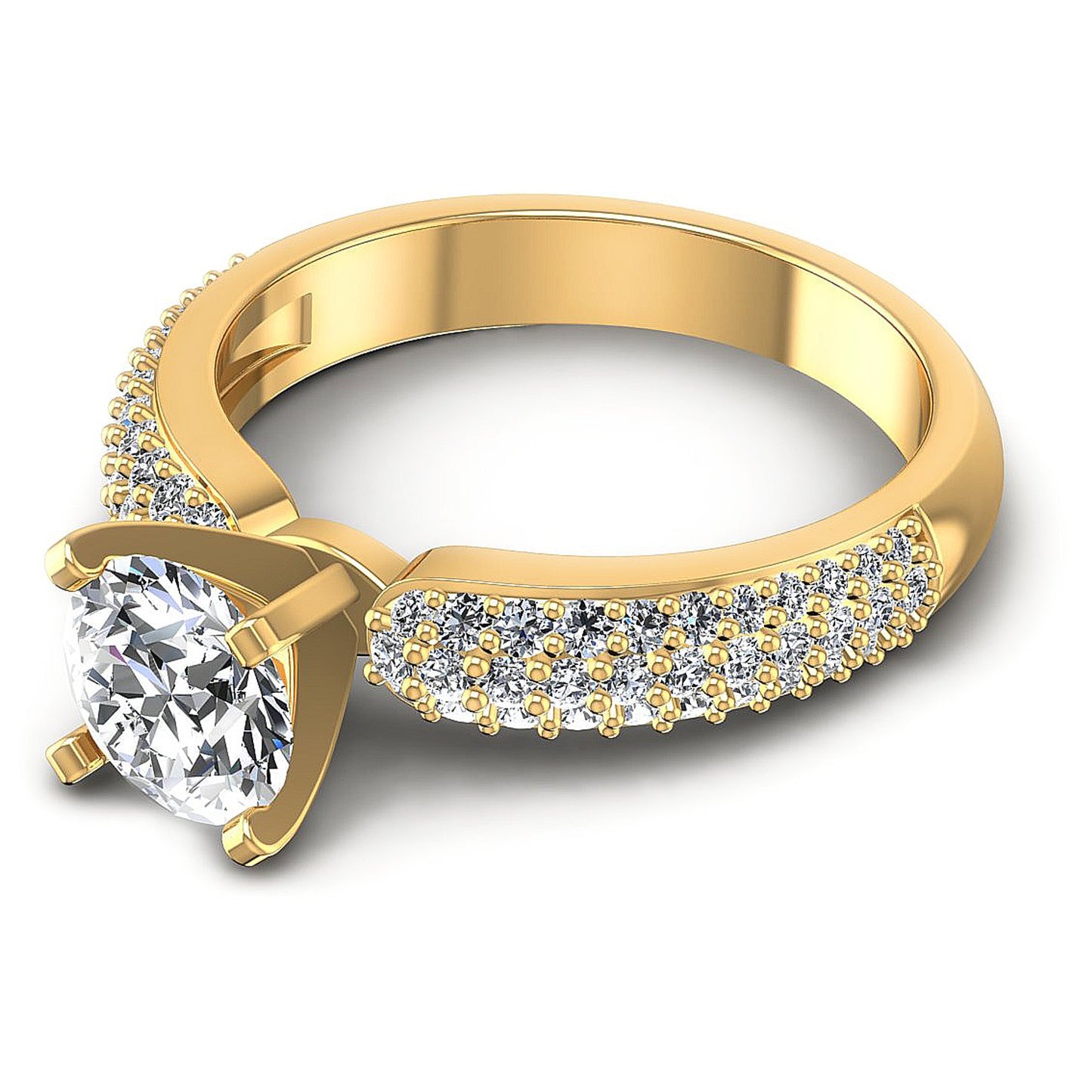 0.90CT Round  Cut Diamonds Engagement Rings