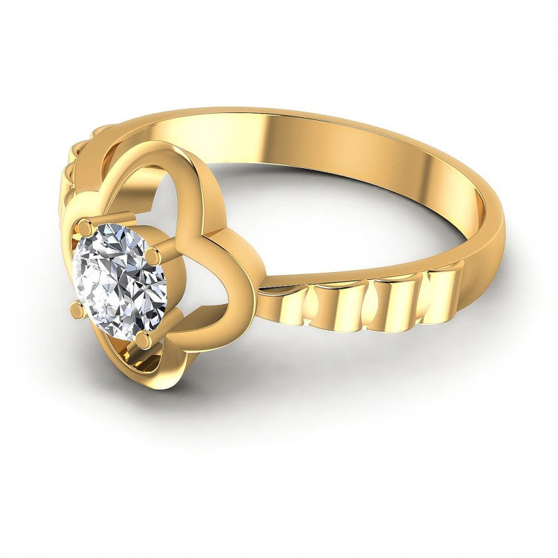 Round Diamonds 0.35CT Solitaire Ring in 14KT Rose Gold