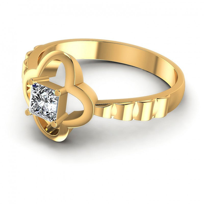 Princess Diamonds 0.35CT Solitaire Ring in 14KT Rose Gold