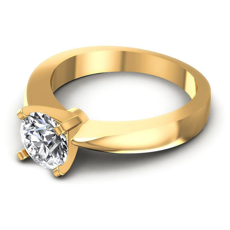 Round Diamonds 0.35CT Solitaire Ring in 14KT Rose Gold