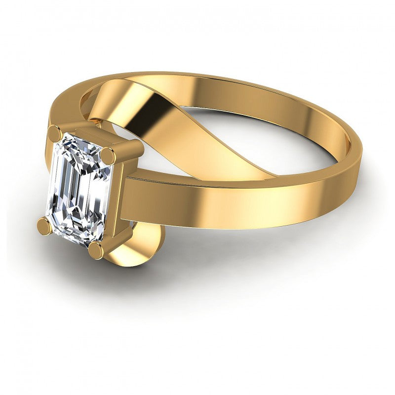 Emerald Diamonds 0.35CT Solitaire Ring in 14KT Rose Gold