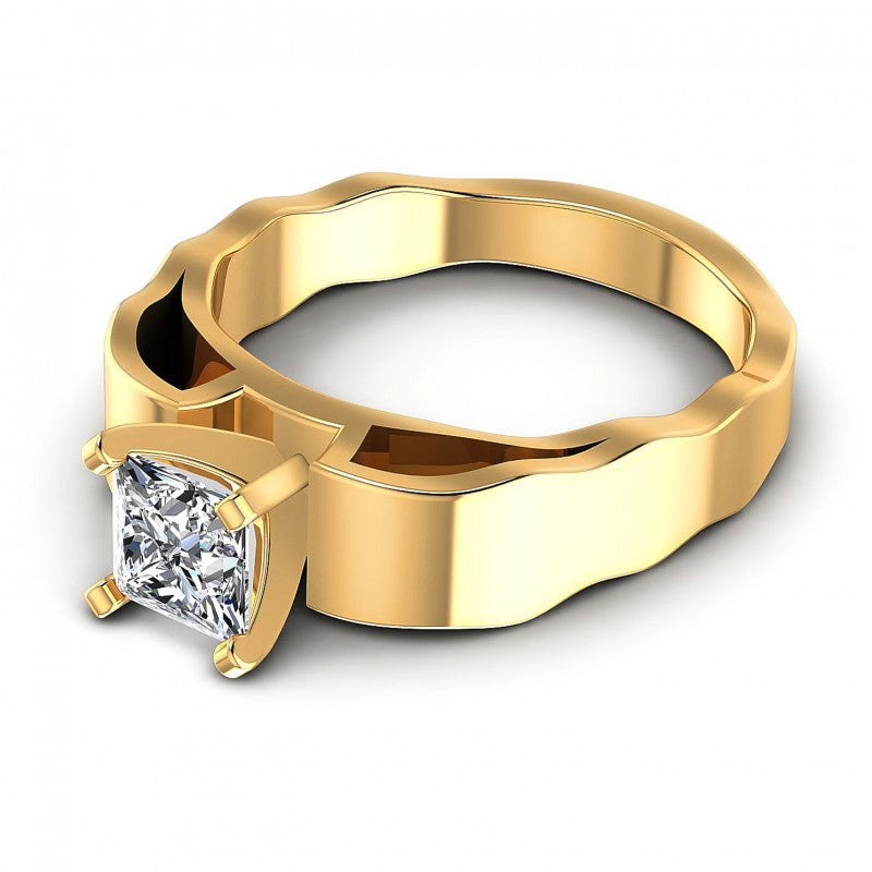 Princess Diamonds 0.35CT Solitaire Ring in 14KT Rose Gold
