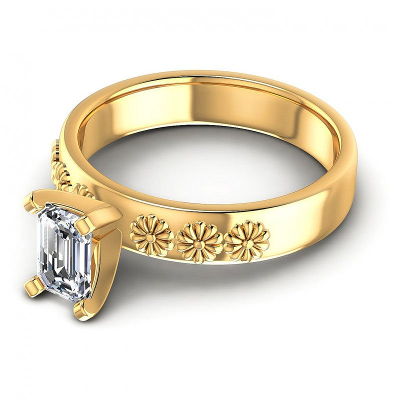 Emerald Diamonds 0.35CT Solitaire Ring in 14KT Rose Gold