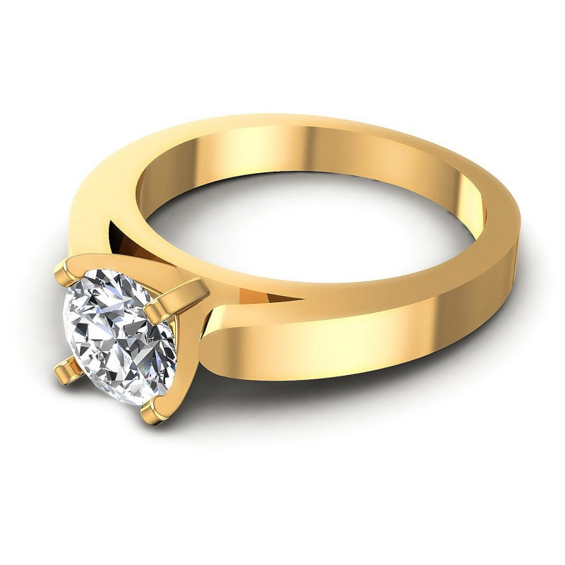 Round Diamonds 0.35CT Solitaire Ring in 14KT Rose Gold